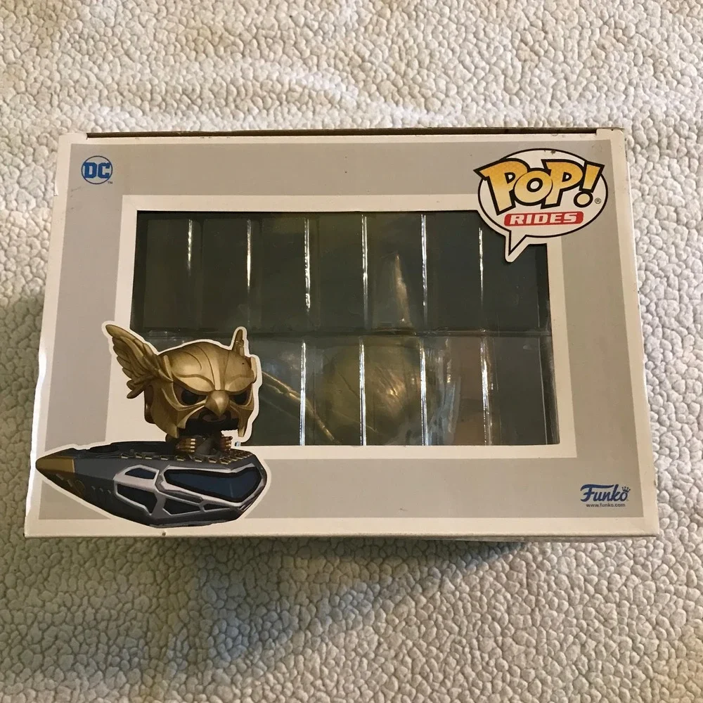 Funko Pop Rides Black Adam Hawkman in Cruiser 286 DC Vinyl Figure Gold Hero